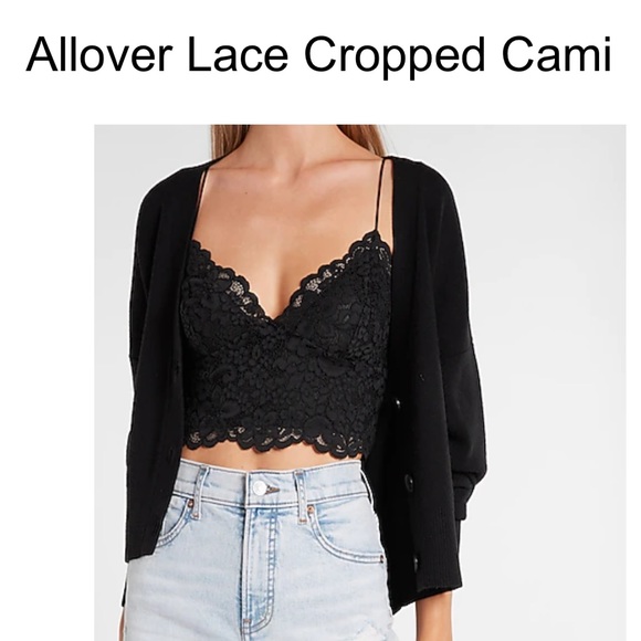 Express | Tops | Express Allover Lace Cropped Cami | Poshmark
